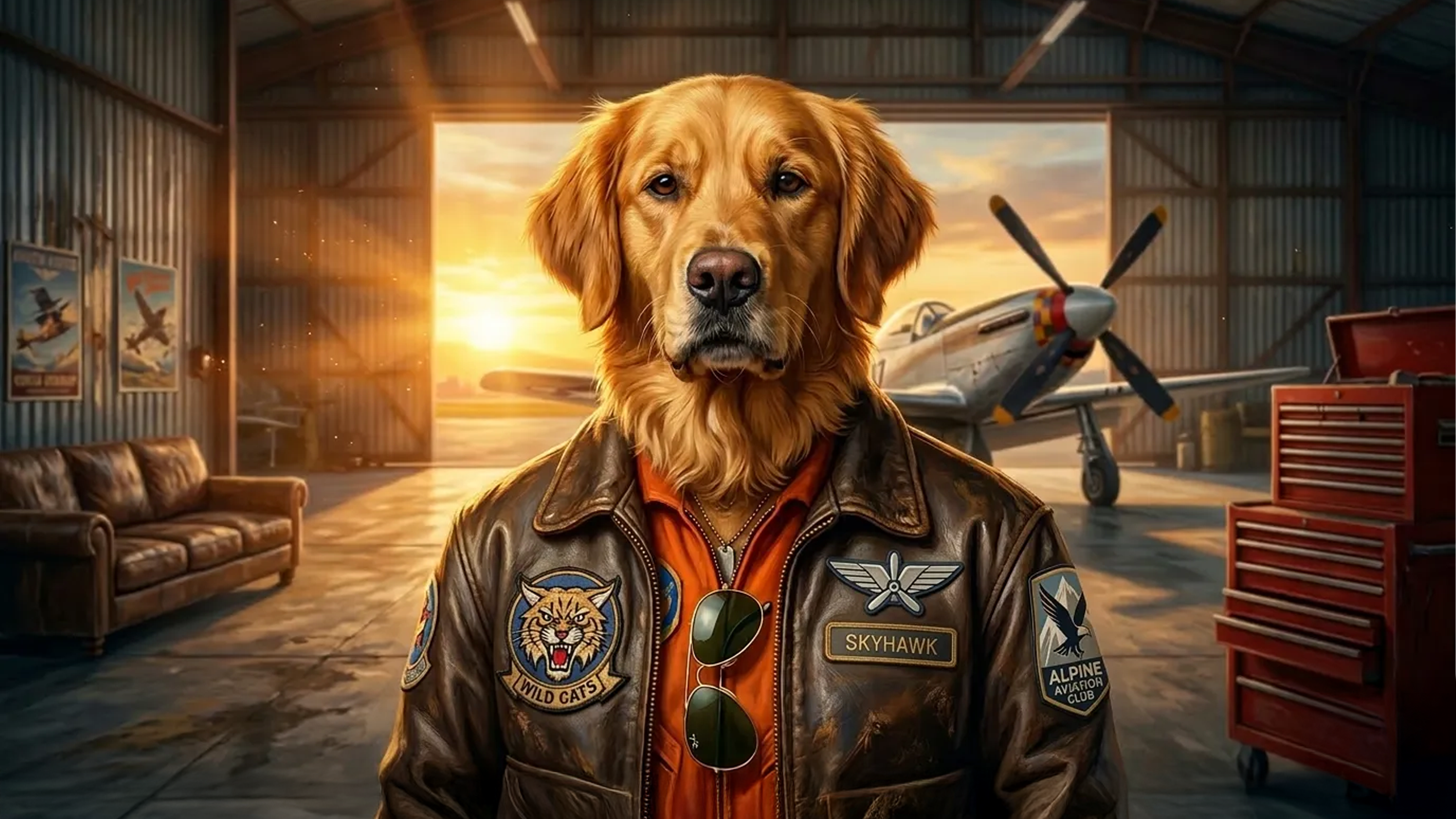 FluffyFriends Pilot pet portrait theme